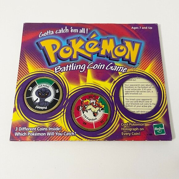 Vtg 1999 Hasbro Pokemon Battling Coin Game Incomplete Missing Coin - Picture 1 of 16
